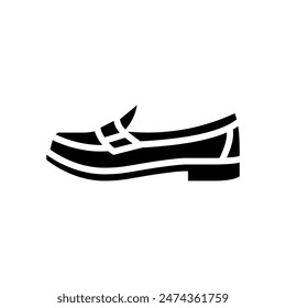 loafers japanese school glyph icon vector. loafers japanese school sign. isolated symbol illustration