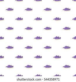 Loafers pattern. Cartoon illustration of loafers vector pattern for web