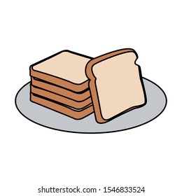 loafs icon over white background, vector illustration
