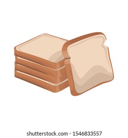 loafs icon over white background, vector illustration