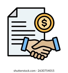 Elemento Ícone do Contrato de Empréstimo para Design