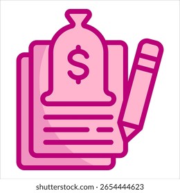 Loan Agreement Icon Element For Design