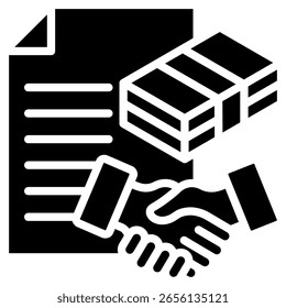 Loan Agreement Icon Element For Design