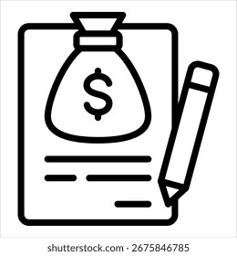 Loan Agreement Icon Element For Design