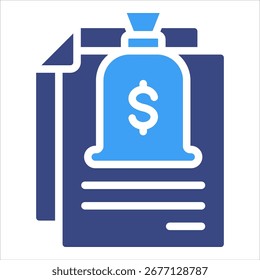 Elemento de icono de Acuerdo de préstamo para diseño
