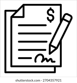 Loan Agreement Icon Element For Design