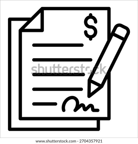 Loan Agreement Icon Element For Design