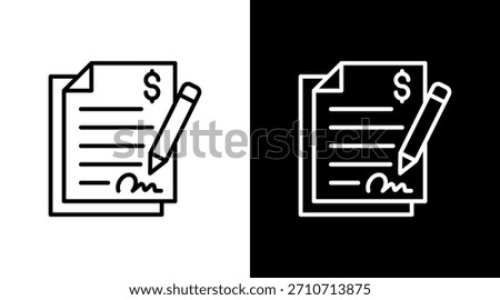 Loan Agreement With Icon Set Design