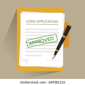 Loan application document paper illustration vector