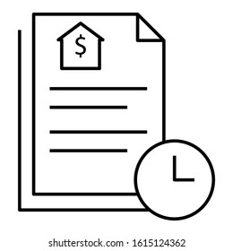 Loan Application in Process concept, mortgage paperwork in progress design, Waiting for Approval on White Background