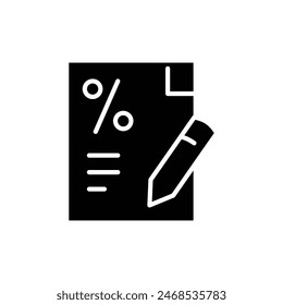 loan application solid icon vector design good for website and mobile app