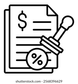 Loan Approval Icon Element For Design