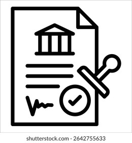 Elemento de icono de Aprobación de préstamo para diseño