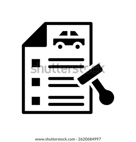 Loan Approval Icon Glyph Vector Illustration