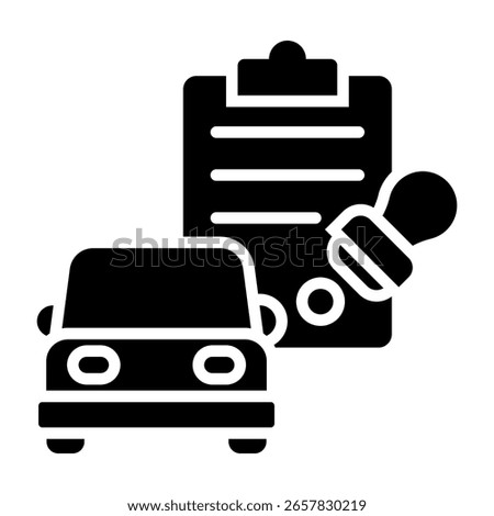 Loan Approval Icon Glyph Vector Illustration