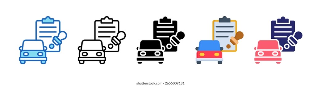 Icono de Aprobación de préstamo Colección de conjunto de estilos múltiples.