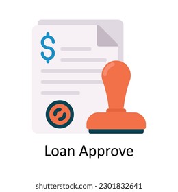 Loan Approve vector Flat Icon Design illustration. Finance Symbol on White background EPS 10 File