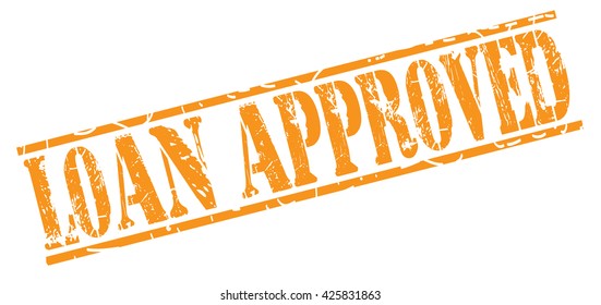 loan approved grunge stamp, vector illustration