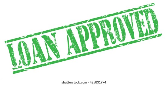 loan approved grunge stamp, vector illustration