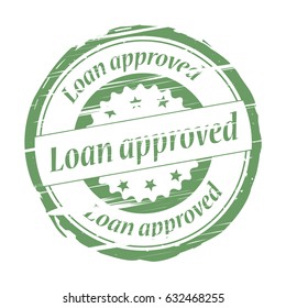 Loan approved grunge stamp - vector