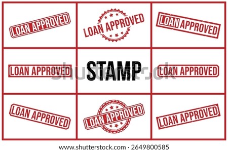LOAN APPROVED rubber stamp on white background. LOAN APPROVED Stamp.