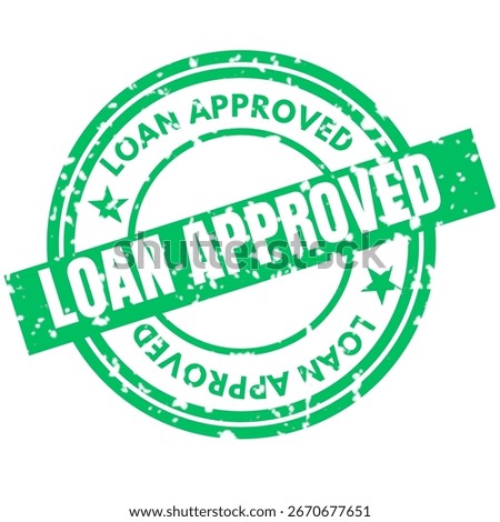 loan approved rubber stamp useful for banking loan finance related projects bank