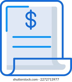 Loan business management icon with blue outline style. money, loan, business, payment, finance, bank, investment. Vector Illustration