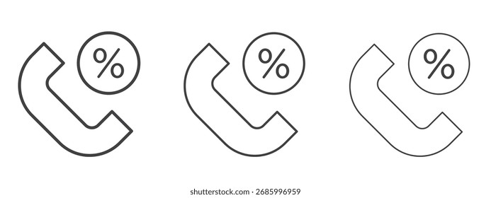 Icono de llamada de préstamo - Ilustración vectorial de trazo editable