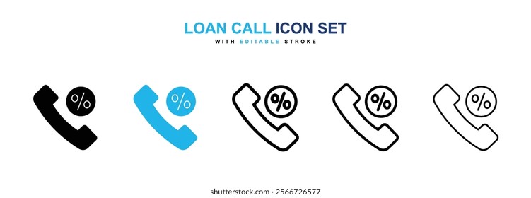 Loan call icons vector collection pack.