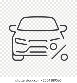 loan car line icon vector