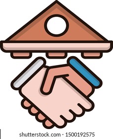 Loan Cash vector illustration icon filled outline