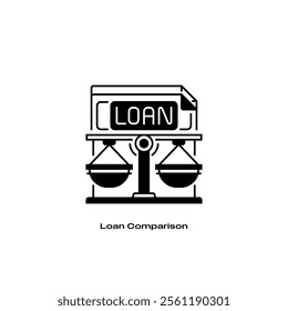 Loan Comparison Line Icon. linear style sign for mobile concept and web design. Outline vector icon.