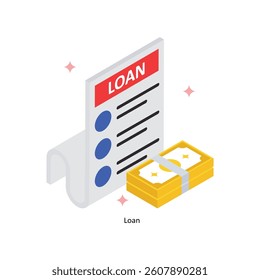 Loan Concept isometric Style Illustrations. Eps 10 File