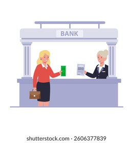 Loan contract completed 2D flat art, bank agreement, insurance, cost and expenses, real estate investment, or money concept