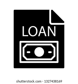 loan document glyph icon