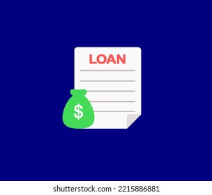 loan document page design transaction contract icon