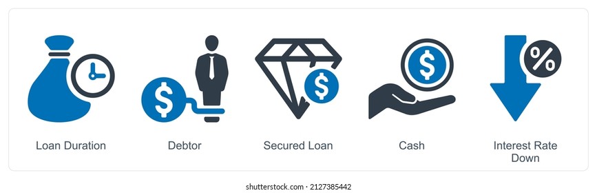 Loan Duration And Debtor Icon Concept