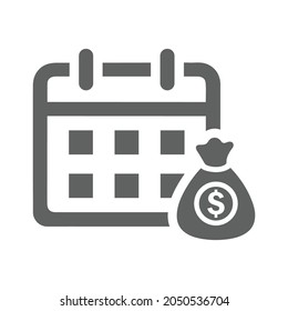 Loan, Duration, Term, Investment Icon. Gray Vector Design.