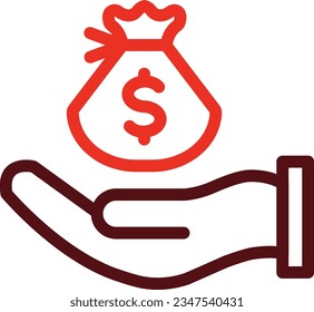 Loan Glyph Two Color Icon For Personal And Commercial Use.
