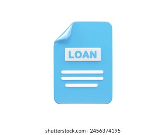 Kreditsymbol 3d-Rendering Bankdarlehen-Illustrationselement