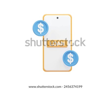 Loan icon 3d rendering bank loan illustration element