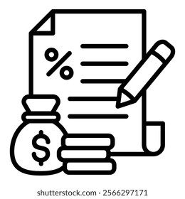 Loan Icon Element For Design
