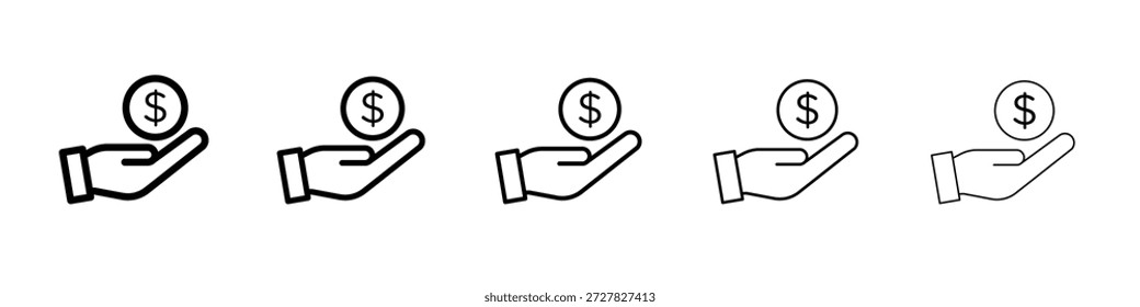 Icono de préstamo para Diseños gráficos. Diseño de Vector de iconos