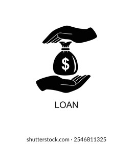 ícone de empréstimo , ícone de investimento vetor