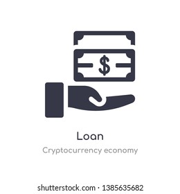 loan icon. isolated loan icon vector illustration from cryptocurrency economy collection. editable sing symbol can be use for web site and mobile app