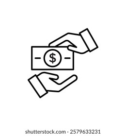 Loan icon logo sign set vector outline