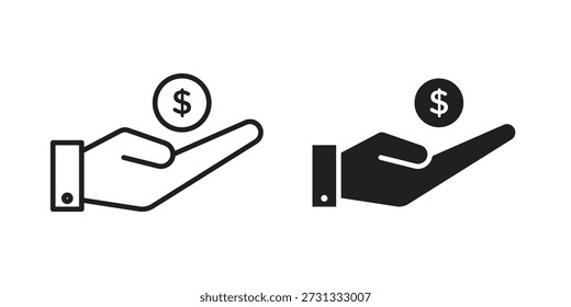 Icono de préstamo sobre fondo blanco. Icono de Vector de stock