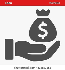 Loan Icon. Professional, pixel perfect icon optimized for both large and small resolutions. EPS 8 format.