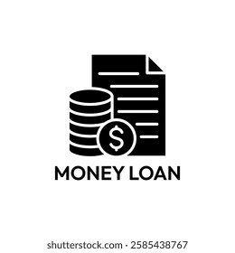 Loan icon set. Containing loan education, house, personal, business, money icons. Personal finance icons. Black line icons collection. Vector illustration.