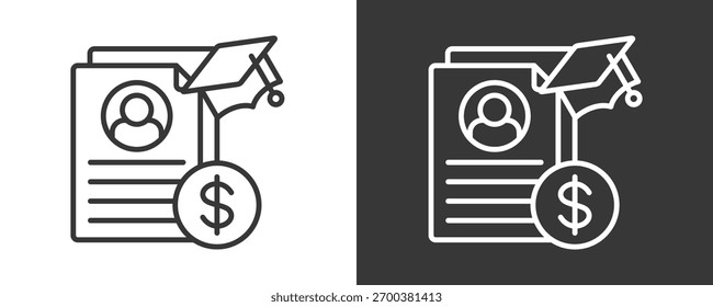 Conjunto De Iconos De Préstamo Colección De Vector Aislada En Blanco Y Negro